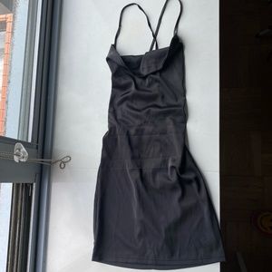 Black Bodycon Satin dress
